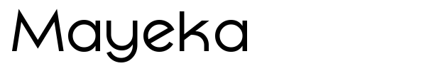 Mayeka font preview